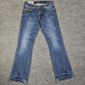 John B Stetson 1014 Rocker Boot Leg Jeans Men's 30x34(32) Blue Denim Dark Wash